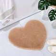 thumbnail image 3 of Heart Shaped Plush Carpet Water Absorbent Non-Slip Bathroom Rug Kitchen Mat, 3 of 10