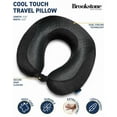 thumbnail image 2 of Brookstone Cool Touch Memory Foam Head and Neck Travel Pillow for Vacations, Airplanes, Trains, Buses, and Cars, 2 of 5