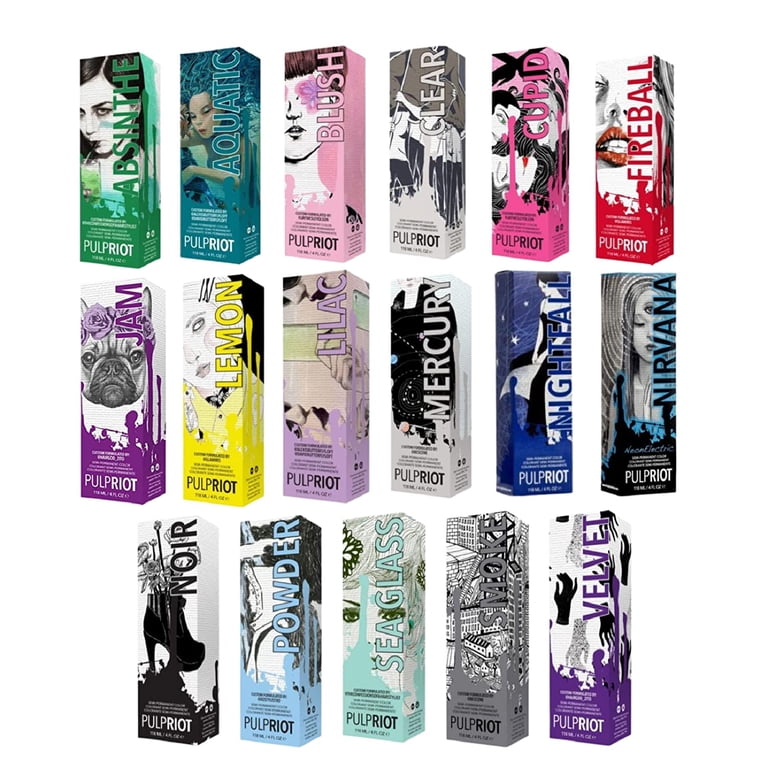 Pulp Riot Semi-Permanent Hair Color, Absinthe, 4oz, Vibrant, Long