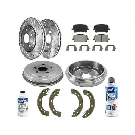 Front and Rear Brake Pad and Rotor Kit - Compatible with 2003 - 2008 Toyota Corolla 2004 2005 2006 2007