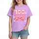 thumbnail image 1 of Camiseta de Manga Corta Linda para Niños Niñas Impresión Gráfica Escuela Temporada Casual Tee, Chicas Manga Corta Tops Ropa de Juego Suave Alternativa, 1 of 9