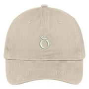 Trendy Apparel Shop Taurus Zodiac Signs Embroidered Soft Crown 100% Brushed Cotton Cap