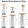 thumbnail image 3 of Yangbaga Galvanized Bamboo Latex-Free Natural Rubber Modern Food Storage Canisters, Set of 6, 3 of 6