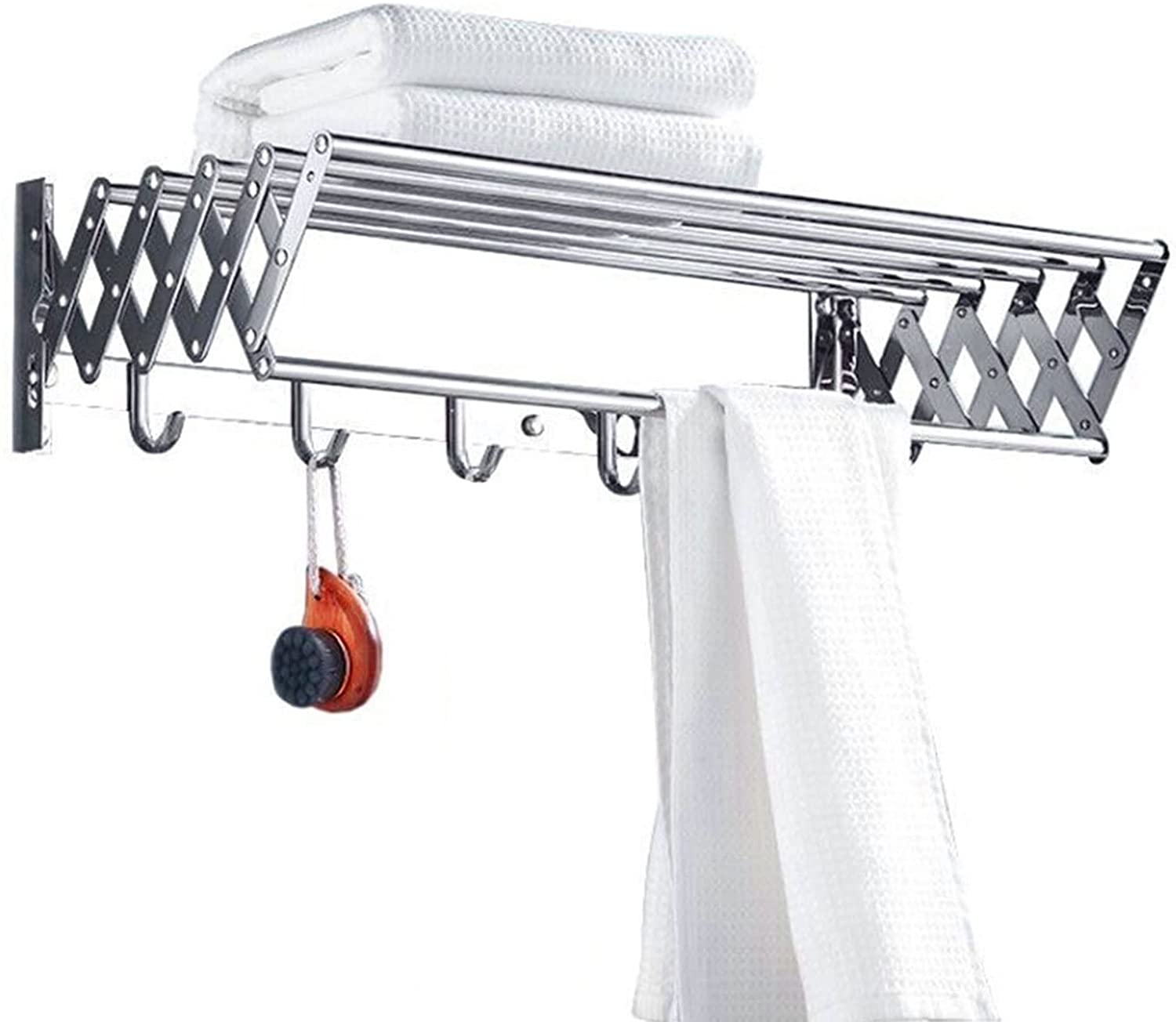 Wall Mount Clotheshorse Laudry Hanger Drying Rack Bathroom Home