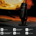 thumbnail image 3 of Arozzi Colonna Professional USB Condenser Microphone for PC, Mac, Gaming, Recording, Streaming, Podcasting on PC, Desktop Mic with Multi Pick-up Patterns - Black, 3 of 7