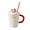 White, variant on Christmas Ceramic Mugs Large 400ml Capacity Festival Christmas Theme Ceramic Mugs with Lid for Hot Beverage