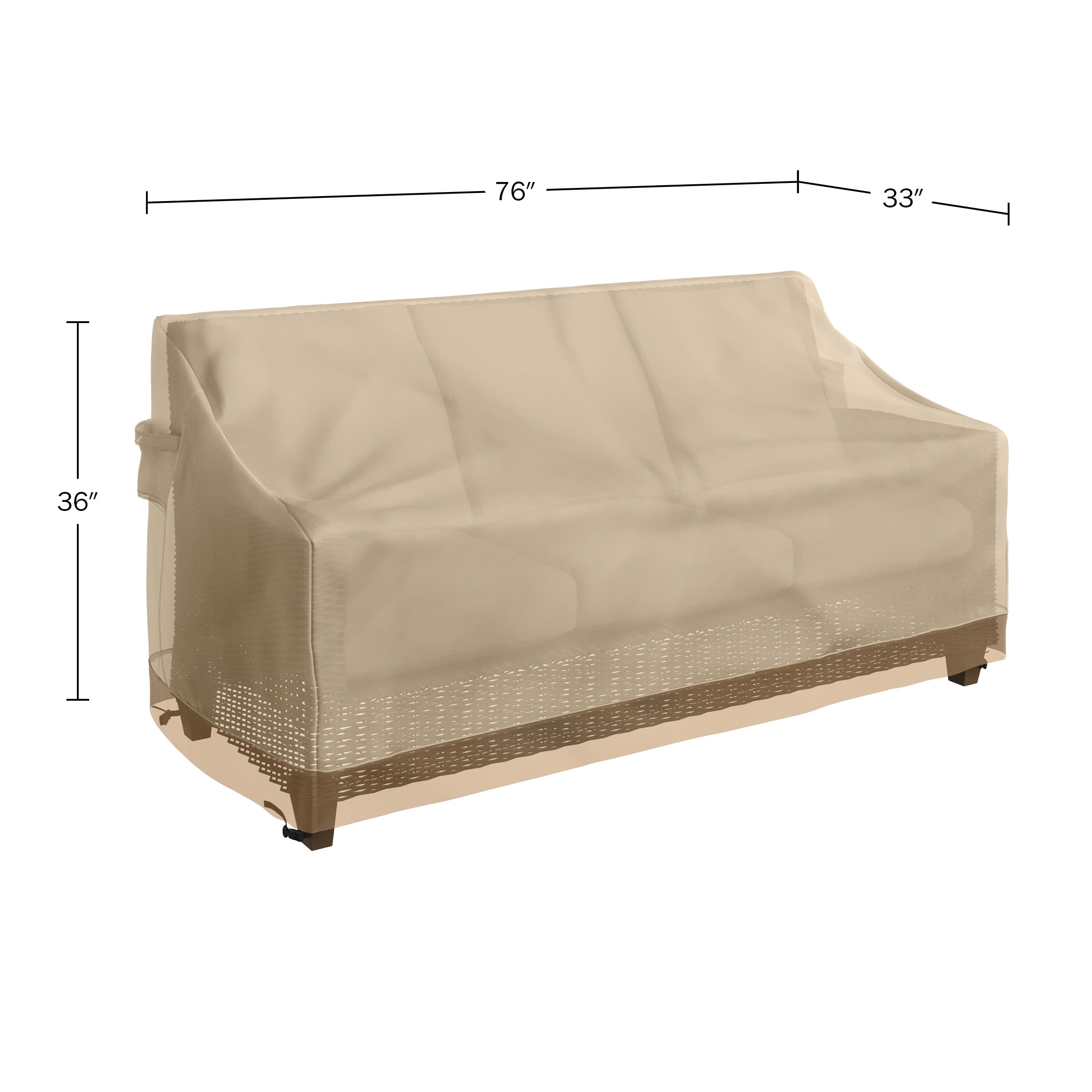 Pure Garden 76x33in Waterproof UV 50+ Outdoor Patio Couch Cover, Beige