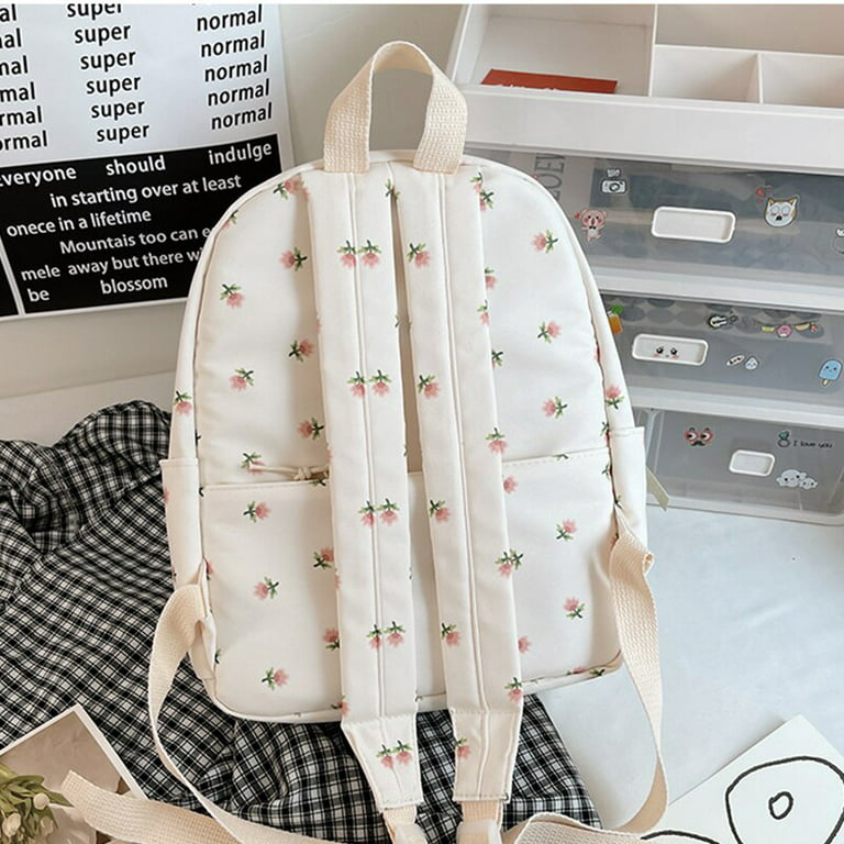 Women Mini Backpack Fashion Casual Flower Print PU Pack Purse