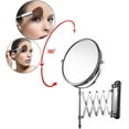 Wall Mount Makeup Mirror with 3X Magnification, TwoSided Swivel