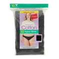 thumbnail image 5 of Hanes Women Bikinis 10-Pack Breathable Cotton All Black Underwear Panties 6 or 8, 5 of 6