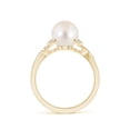thumbnail image 2 of ANGARA Freshwater Cultured Pearl Crossover Shank Engagement Ring in 14K Yellow Gold for Women | June Birthstone, Birthday, Anniversary, Jewelry Gift for Women | Pearl Ring, 2 of 8