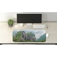 thumbnail image 2 of Mountain Computer Mouse Pad, Majestic Slim Mountains Rocks in Clouds South Chinese Nature, Rectangle Non-Slip Rubber Mousepad Large, 31" x 12" Gaming Size, Green Brown White, by Ambesonne, 2 of 2