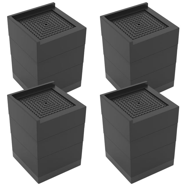Elevador de muebles Accesorios para muebles Cuadrado de plástico apilable para Los 7.8x7.8x11cm Sunnimix Almohadillas antideslizantes para pies