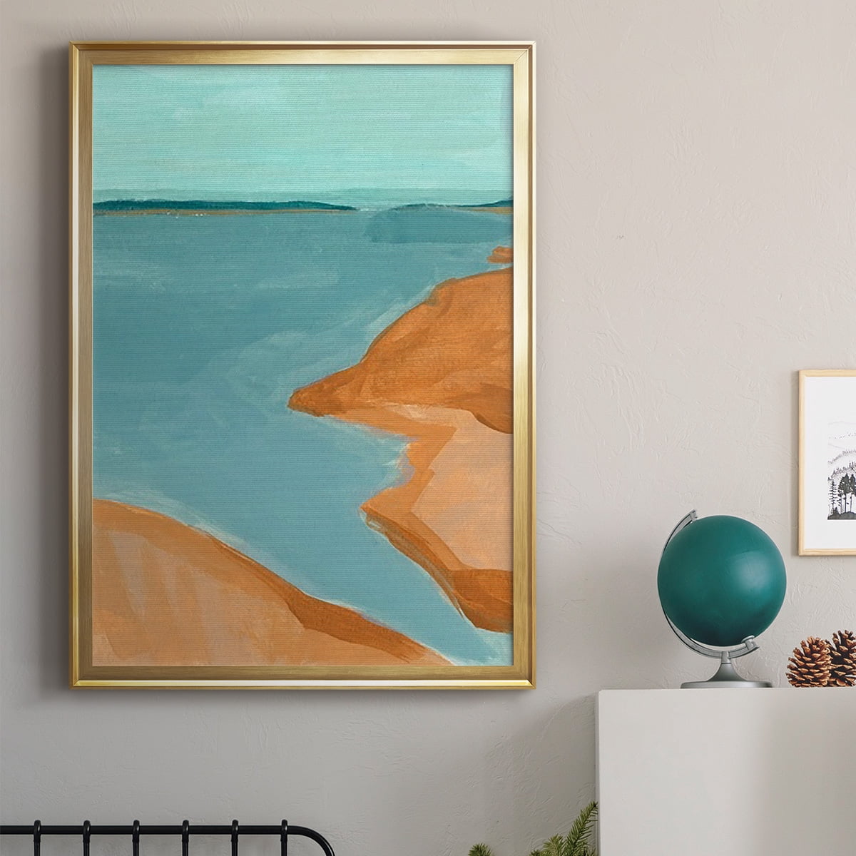 Out on the Sandbar I Premium Framed Print, in Gold, Black, or Silver - Ready to Hang