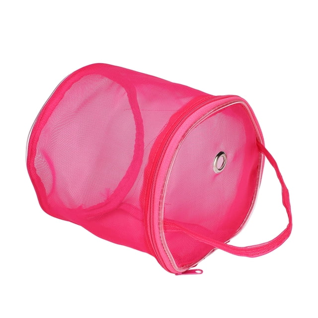 Sewing Basket, Wide Application Premium Nylon Portable Handle Highly Durable Yarn Bag For Travel For Studio For Home Purple,Rose Red