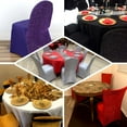 thumbnail image 5 of Efavormart Black Spandex Stretch Banquet Chair Cover With Metallic Glitte Dinning Event Slipcover For Wedding Party Banquet, 5 of 11