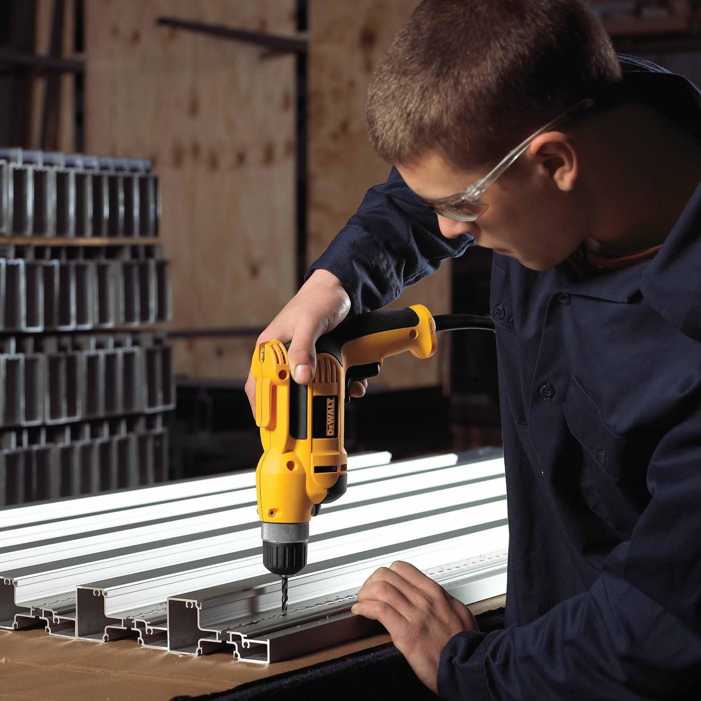 DEWALT Corded Drill, 7.0-Amp, 3/8-Inch, Pistol Grip DWD110K, Yellow
