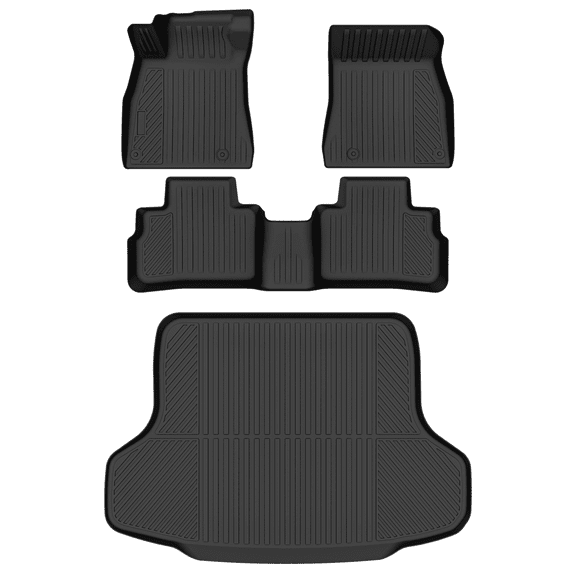 All Weather Floor Mats Cargo Mat Fit for Nissan Sentra 2020-2025 TPE Liners Sentra Accessories Set All Season Guard Odorless Anti-Slip Floor Mats Cargo Mat Black