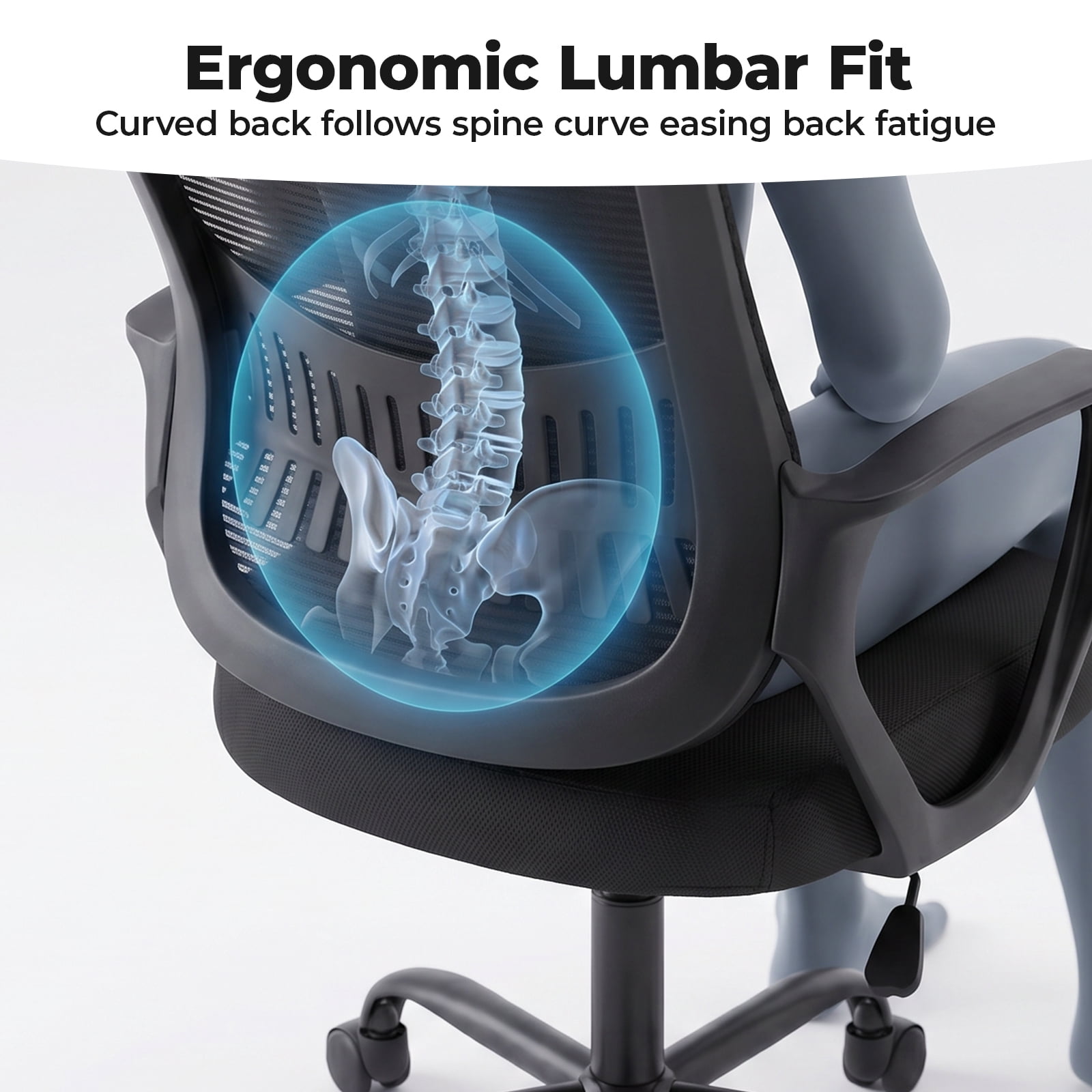 Alvantor 30" Tall Office Chair with Adjustable Footrest, Ergonomic Drafting Chair for Standing Desk, Black/Gray/Pink