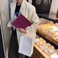thumbnail image 4 of Bolsos pequeños con estampado de cuadros para mujer a la moda bolsos simples para mujer bolsas de almacenamiento de viaje para maquillaje y cosméticos, 4 of 9