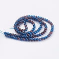 thumbnail image 2 of 1 strand Crackle Glass Beads Strands Round Medium Blue 6mm Hole: 1.3~1.6mm 125~133pcs/strand 31.4 inch, 2 of 4