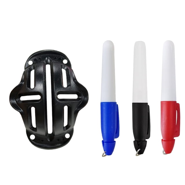 Golf Ball Liner Triple Line with 2 Marker Pen Color Blue Red Putting Position Aids Line Marker Drop Ship Set R