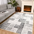 thumbnail image 3 of YJ.GWL Soft Retro Rugs Fluffy Modern Area Rug Carpet for Living Room Bedroom Home Decor Floor Mat,4'x6',Gray, 3 of 7
