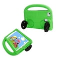 thumbnail image 2 of Allytech Kids Case for Samsung Galaxy Tab A7 10.4" SM-T500 T505 T507, Silicone EVA Cute Car Design Hanlde Stand Shockproof Lightweight Kids Friendly Case for Girls Boys - Green, 2 of 6
