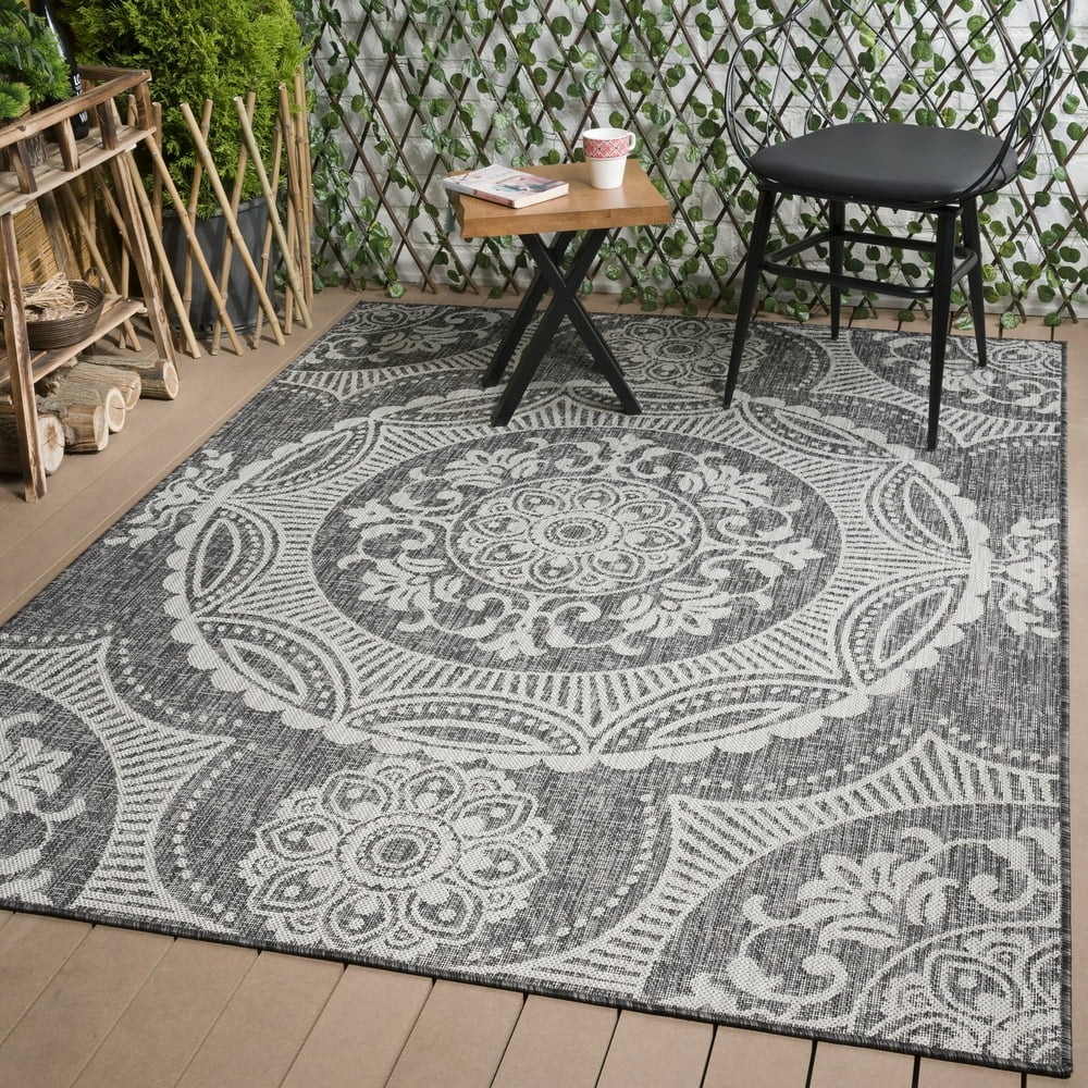 Beverly Rug Waikiki Collection Indoor/Outdoor Medallion Area Rug, 7'10