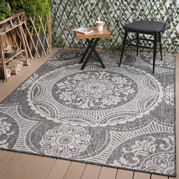 Beverly Rug Waikiki Collection Indoor/Outdoor Medallion Area Rug, 6'7
