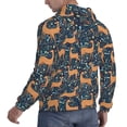 thumbnail image 6 of Wukai Reindeer Print Men Hoodies Fleece Sweatshirts Long Sleeve Sweaters Pullover Fall Outfits Winter Clothes-3X-Large, 6 of 7