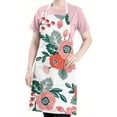 thumbnail image 5 of Pioneer Flower Floral Print Pattern Apron-Garden Aprons for Women with Pockets-Cotton Linen Waterproof Kitchen Cooking Gardening Aprons Adjustable for Kitchen,Cooking,BBQ and Salon 33x27 Inch, 5 of 7