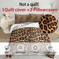 thumbnail image 6 of Qpednta Leopard Print Comforter Set, Lightweight Bedding Set, Breathable Bedding Comforter Cover, 3-Piece Comforter Bedding Set, Bedroom Decor for Dorm and Guest Spaces, 6 of 7