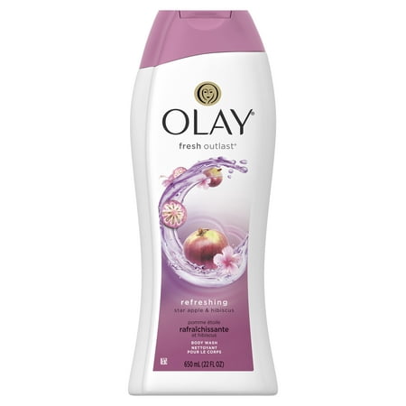 Olay Fresh Outlast Star Apple & Hibiscus Body Wash, 22 fl (Best Way To Apply Body Wash)