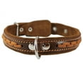 thumbnail image 3 of Brown High Quality Genuine Leather Braided Dog Collar, 1" Wide. Fits 14"-17" Neck., 3 of 3
