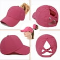 thumbnail image 7 of DOVACKA Womens Ponytail Hat Baseball Cap, Adjustable Criss Cross Baseball Cap High Bun Unisex Quick Drying Trucker Hats, 7 of 7