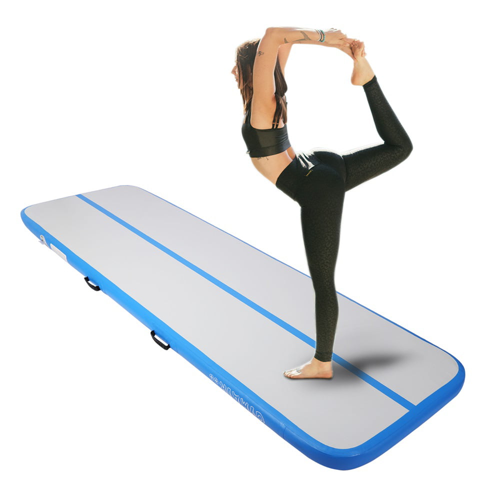 Details about   10ft Inflatable Yoga Gymnastics Mat Air Track Gym Blue Tumbling Mat with Pump 