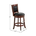 thumbnail image 4 of Pemberly Row Faux Leather Swivel Counter Stool in Dark Cherry, 4 of 4