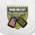 thumbnail image 4 of Inktastic Proud Military Goddaughter Girls Baby Bib, 4 of 4