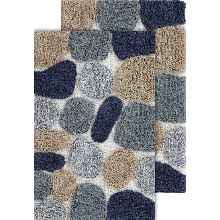 Chesapeake Pebbles Blue Sienna Bath Runner (24x60) 