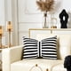 thumbnail image 5 of Fundas de almohada, funda de cojín, fundas de cojín decorativas, funda de almohada a rayas con lazo, 50x33cm, almohada cilíndrica de terciopelo suave, adecuada para sofás, camas y decoración del hogar, 5 of 6