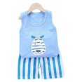 thumbnail image 1 of 12M 55Sky BlueSummer Cute Cartoon 2pcs Niños Bebé Niños Niñas Chaleco de dibujos animados Top Shorts Pantalones Conjunto Ropa Niños Pijamas Niñas Ropa Conjuntos esquí esquí Gafas de esquí, 1 of 4