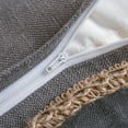 thumbnail image 5 of Phantoscope Farmhouse Burlap Linen Tailored Edge Series Decorative Throw Pillow, 18" x 18", Gray, 1 Pack, 5 of 5