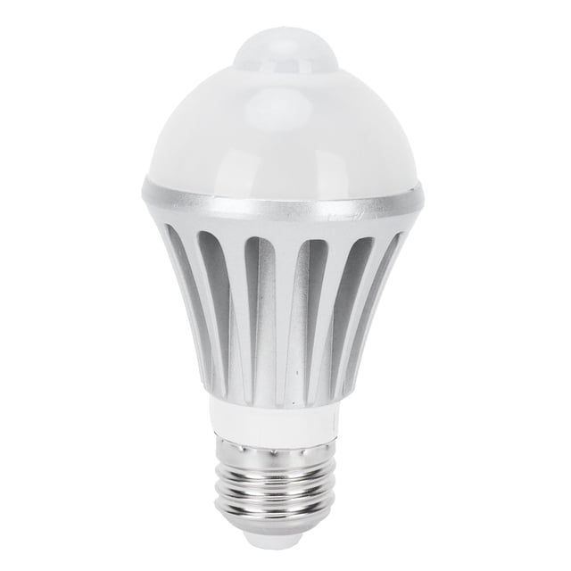 Bombilla LED con sensor de movimiento, 7 W, E27, para pasillo, 85-265 V, luz blanca cálida.