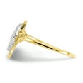 thumbnail image 4 of Primal Gold 10 Karat Yellow Gold and White Rhodium-plated Praying Hands Cubic Zirconia with Cross Ring, 4 of 7