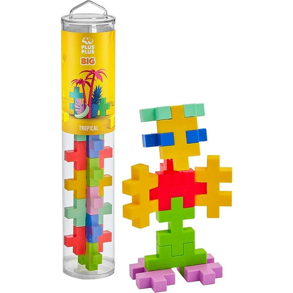 Plus-Plus - TUBE - BIG - TROPICAL - 15 pcs (MULT)