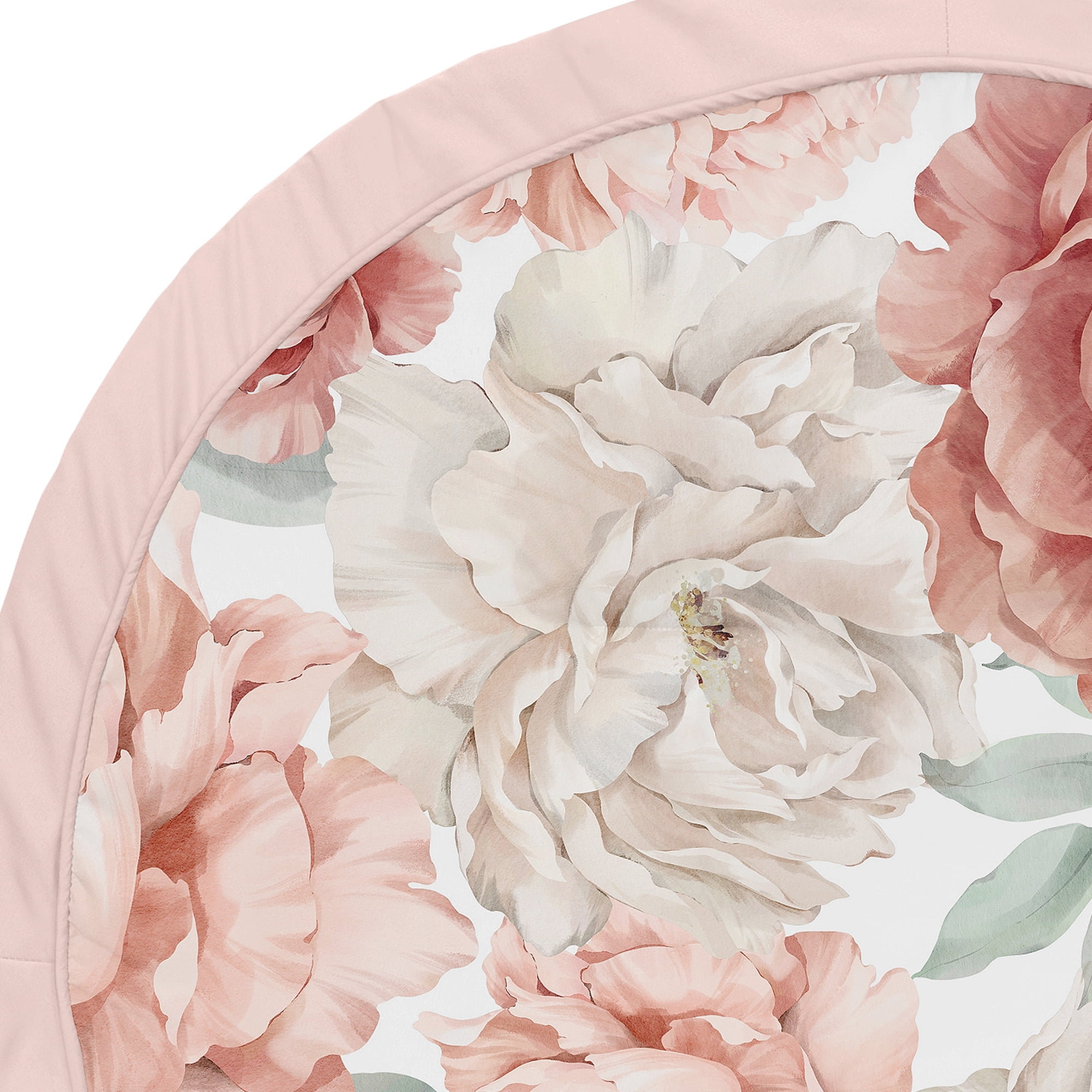 Sweet Jojo Designs Peony Floral Garden Pink and Ivory Baby Play Mat