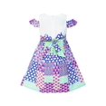 thumbnail image 2 of Robe Fille Boutonnée Épaules Dénudées Coton Décontractée 6 Ans, 2 of 6