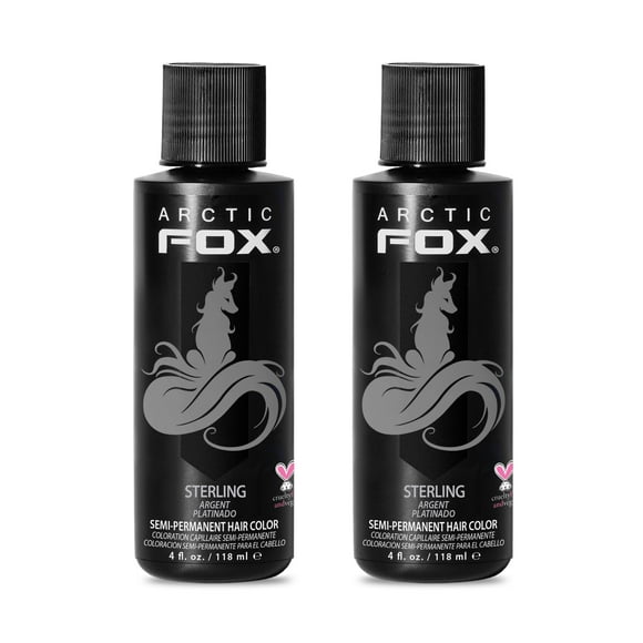 Tinte para el cabello Arctic Fox Sterling Pastel Silver, 118 ml (paquete de 2)