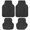 Black, variant on Baseball Sport Car Floor Mats 4 Pieces, Front & Rear Auto Carpet Mats Full Set with Rubber Backing, Modern Abstract Stitching Red Lines Universal All Weather Car Floor Protectors for SUV Truck Van